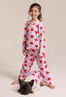 22 pijama feminino longo coracoes love