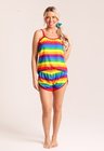 01 short doll feminino arco iris
