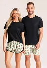 07 short casal personallizado com foto verde menta
