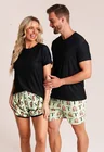 08 short casal personallizado com foto verde menta