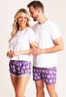 22 short casal personallizado com foto roxo