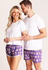 24 short casal personallizado com foto roxo