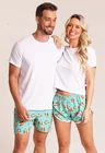 05 short casal personalizado com foto turquesa