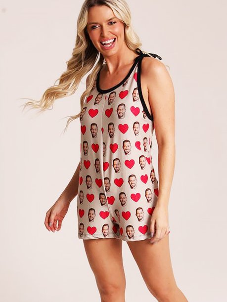 06 kit casal macacao short masculino personalizado bege