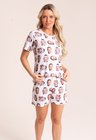03 pijama personalizado feminino curto branco