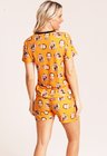 05 kit feminino pijama fronha laranja
