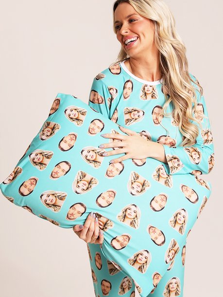 05 kit feminino pijama inverno fronha turquesa