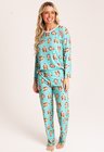 03 pijama personalizado feminino inverno turquesa