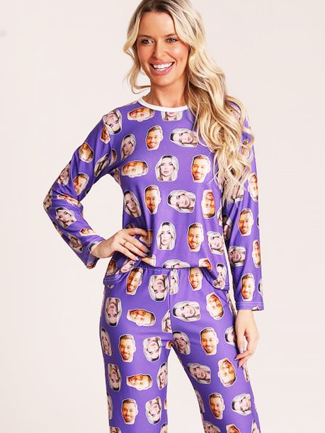 02 pijama personalizado feminino inverno roxo