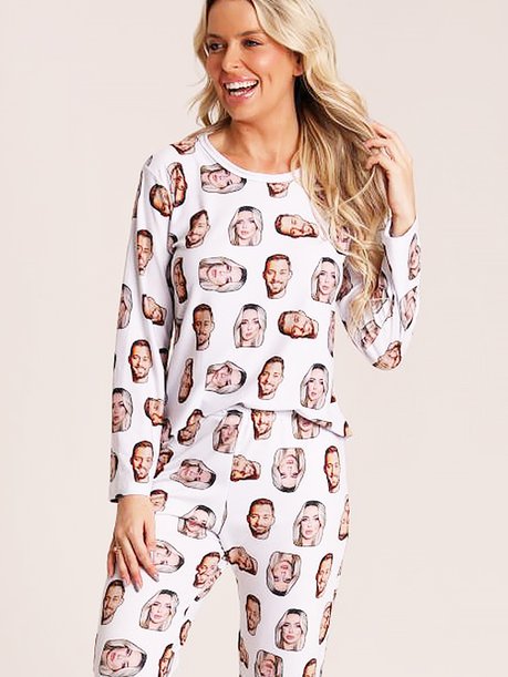 02 pijama personalizado feminino inverno branco