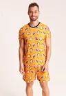 04 pijama personalizado masculino curto laranja