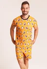 06 pijama personalizado masculino curto laranja