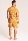 07 pijama personalizado masculino curto laranja