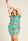 04 pijama personalizado plus size unissex curto turquesa g1