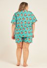 07 pijama personalizado plus size unissex curto turquesa g1