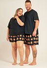 02 casal short personalizado plus size unissex preto