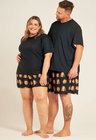 03 casal short personalizado plus size unissex preto