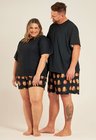 04 casal short personalizado plus size unissex preto