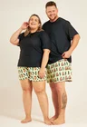 03 kit casal short personalizado plus size unissex verde menta