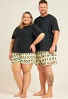 04 kit casal short personalizado plus size unissex verde menta