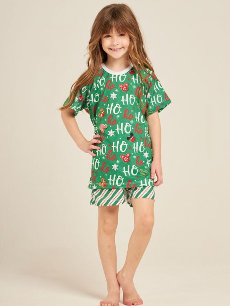09 pijama infantil longo natal hoho green