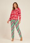 05 pijama feminino longo punhos natal hoho