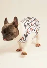 01 roupa pet personalizada listras pretas