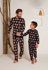 02 tal pai tal filho a pijama masculino inverno e infantil personalizado preto