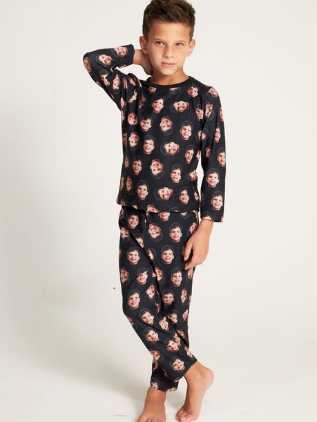 02 pijama infantil inverno preto