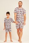 01 tal pai tal filho a pijama masculino curto e infantil personalizado listras pretas