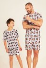 03 tal pai tal filho a pijama masculino curto e infantil personalizado listras pretas