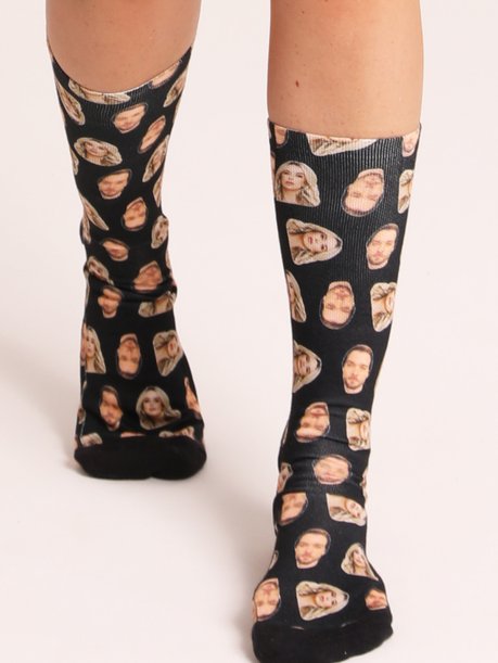 01 meia personalizada preto