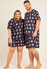 03 kit casal pijama personalizado plus size unissex azul marinho g2 g2