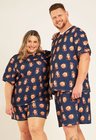 04 kit casal pijama personalizado plus size unissex azul marinho g2 g2