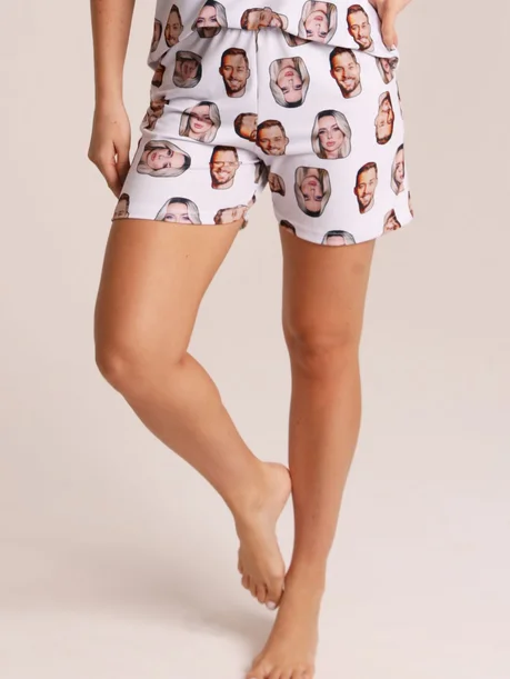 03 short tactel feminino branco