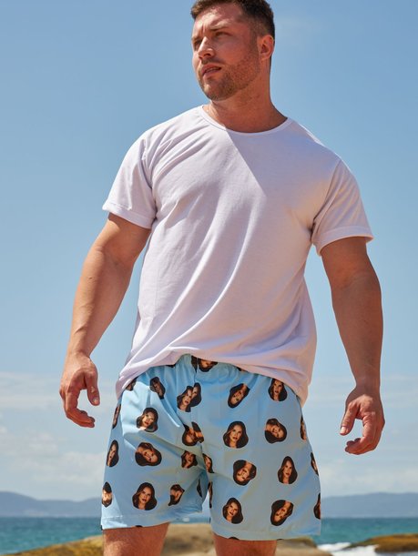 05 short personalizado masculino azul bebe