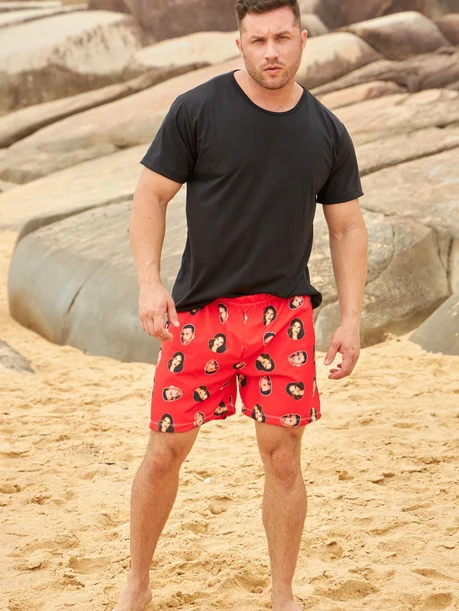 04 short personalizado masculino laranja neon