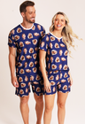 08 pijama casal personalizado com foto curto azul marinho