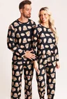 02 pijama casal personalizado com foto inverno preto