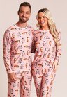 02 pijama casal personalizado com foto inverno rosa salmao