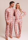 03 pijama casal personalizado com foto inverno rosa salmao