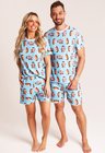09 pijama casal personalizado com foto curto azul bebe
