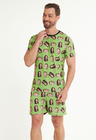 02 pijama personalizado masculino curto pistache