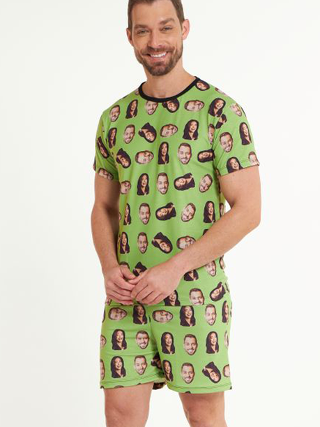 06 pijama personalizado masculino curto pistache