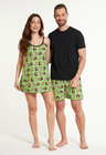 01 kit casal camisola short masculino personalizado pistache