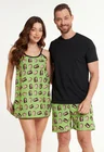 04 kit casal camisola short masculino personalizado pistache