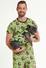 02 tal pai tal pet pijama personalizado masculino curto e roupa pet pistache