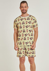 01 pijama personalizado masculino curto manteiga