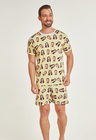 02 pijama personalizado masculino curto manteiga