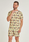 03 pijama personalizado masculino curto manteiga